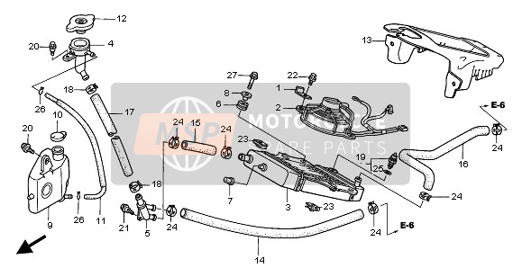 19502KGF900, Hose B, Water, Honda, 1